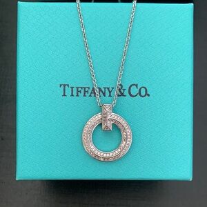 Tiffany & Co. Silver Circle Pendant Necklace